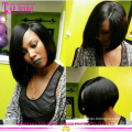 Silk straight natural black u part wig bob style cheap party wigs for black women